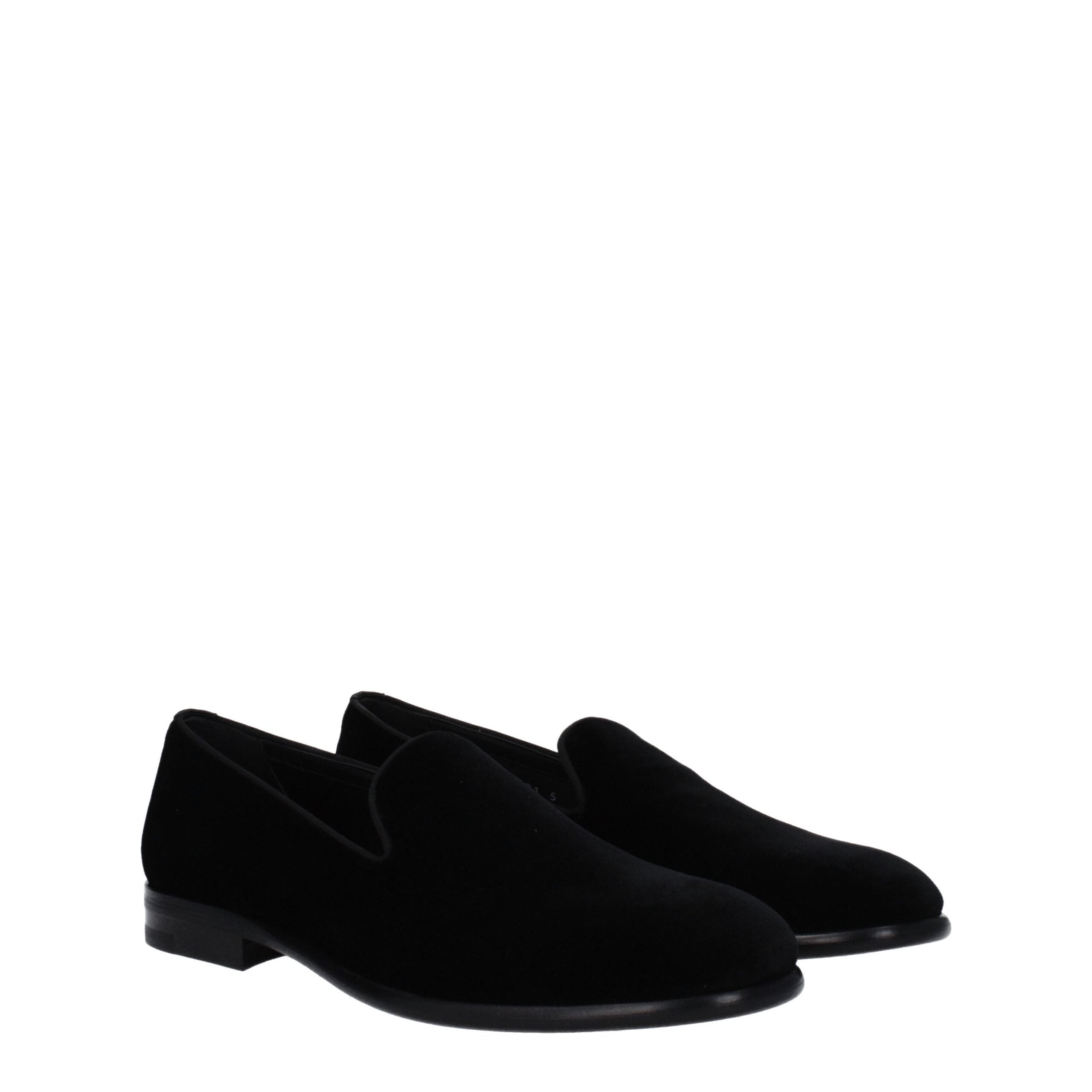 Dolce & Gabbana Slipper aus schwarzem Samt