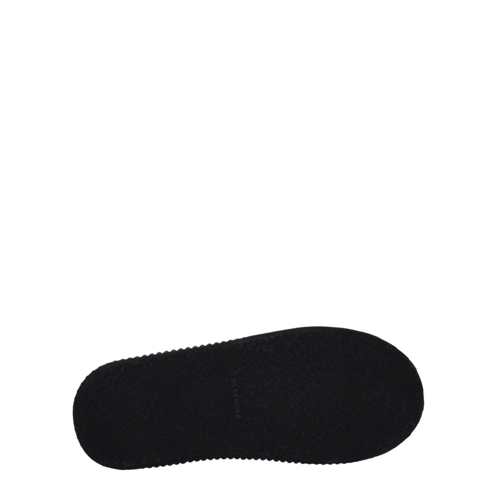 Jil Sander Schwarze Plateau-Sneakers aus Stoff