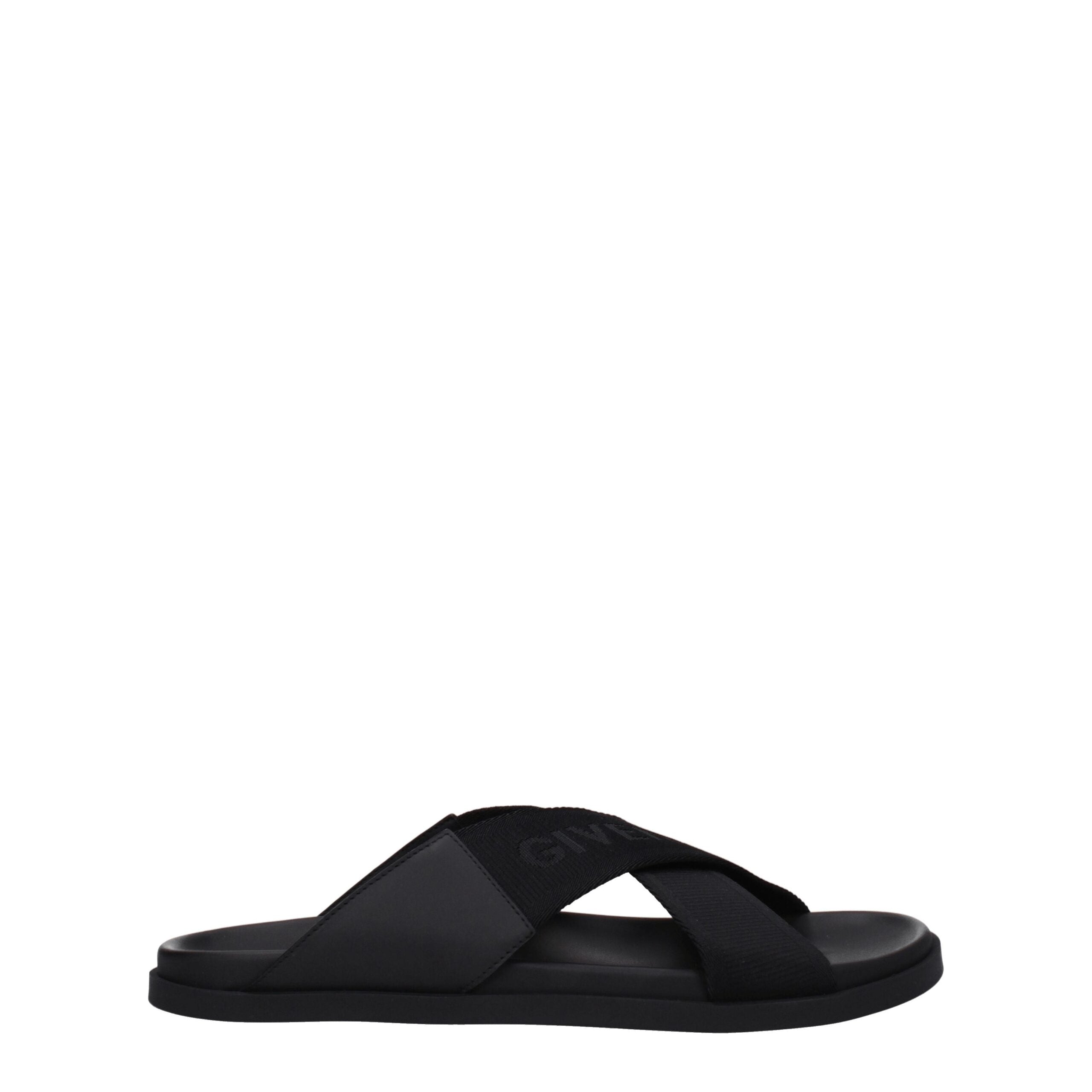 Givenchy Schwarze Stoffslipper Sandalen