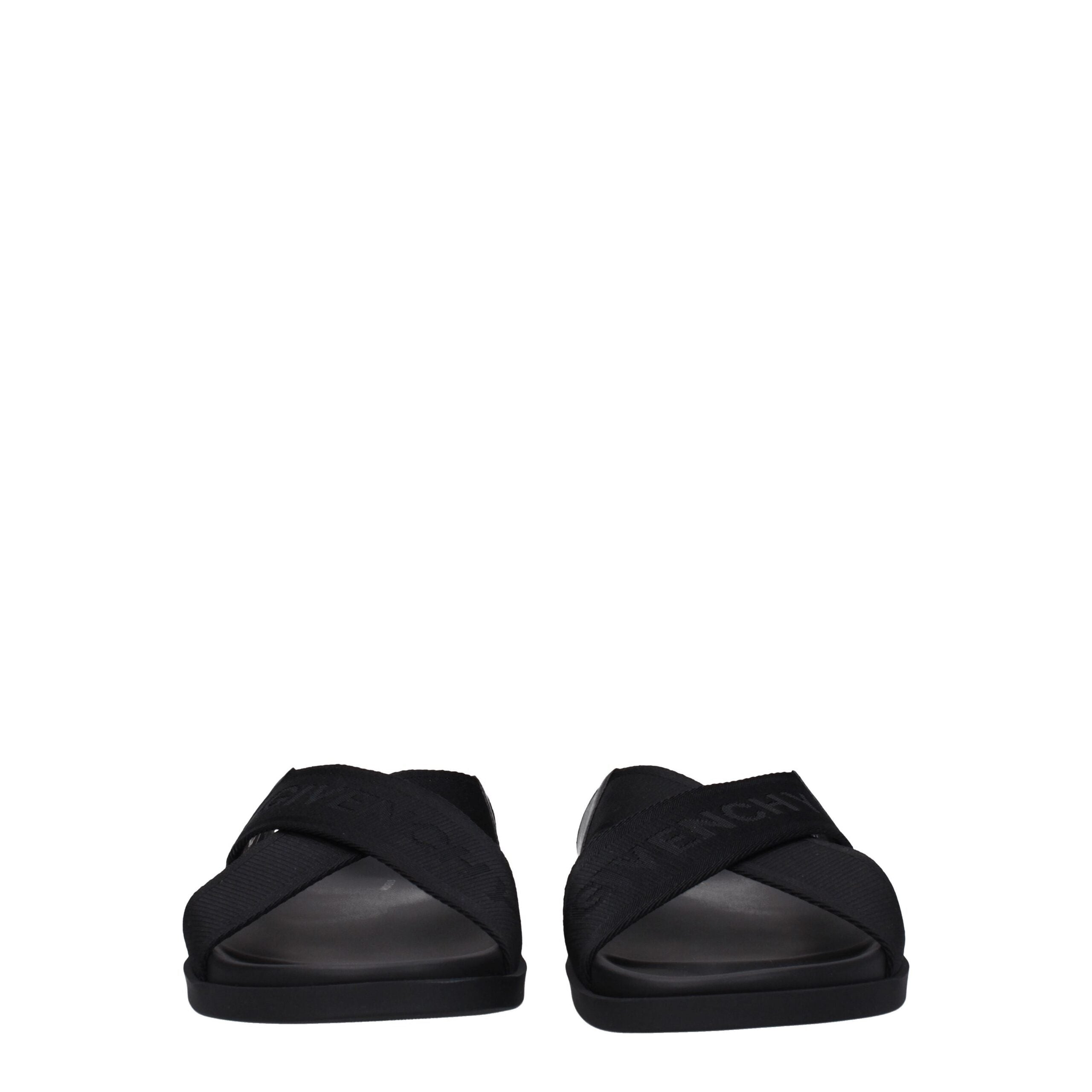 Givenchy Schwarze Stoffslipper Sandalen