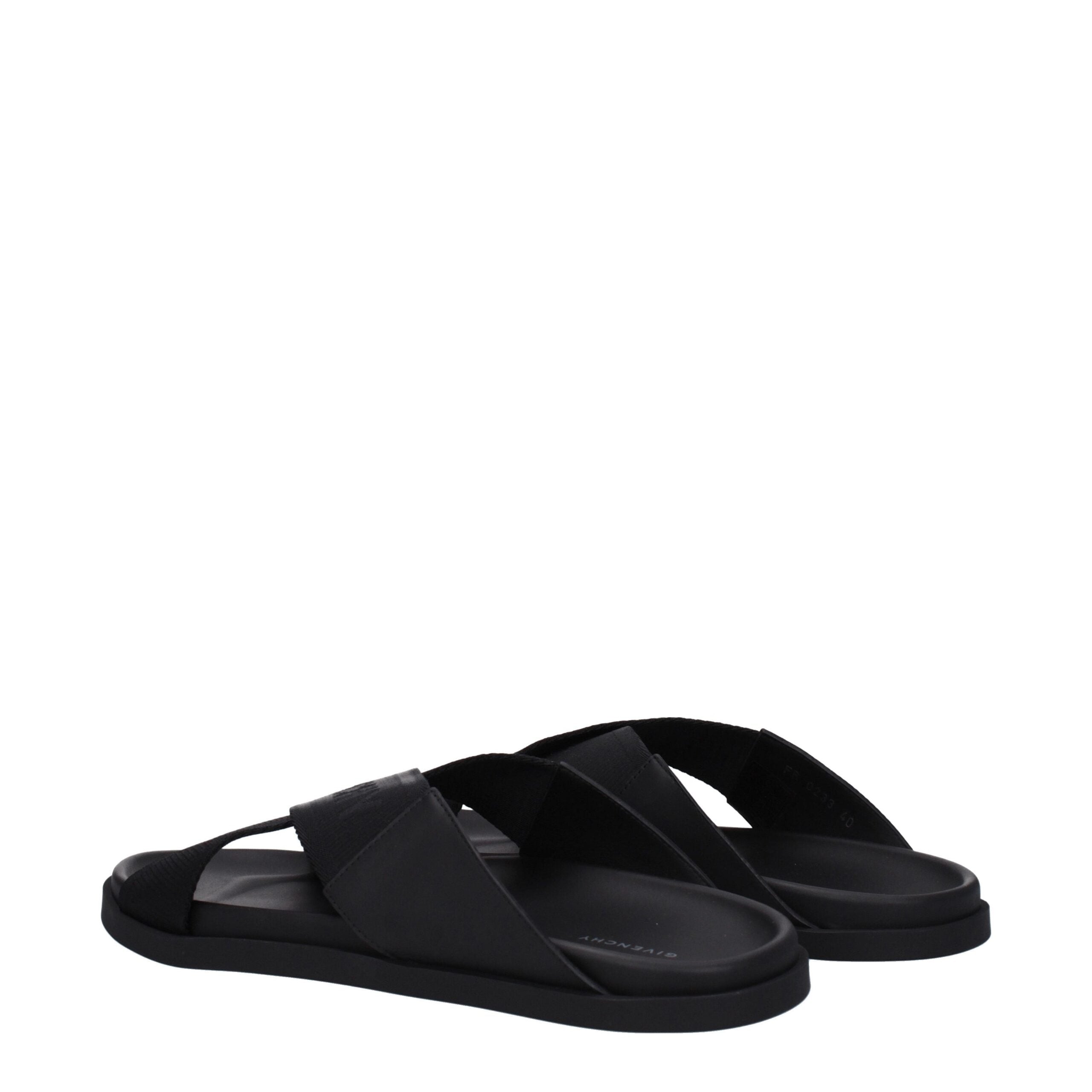 Givenchy Schwarze Stoffslipper Sandalen