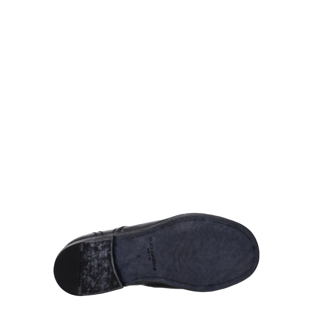 Dolce & Gabbana Schwarze Leder Oxfords und Derbies