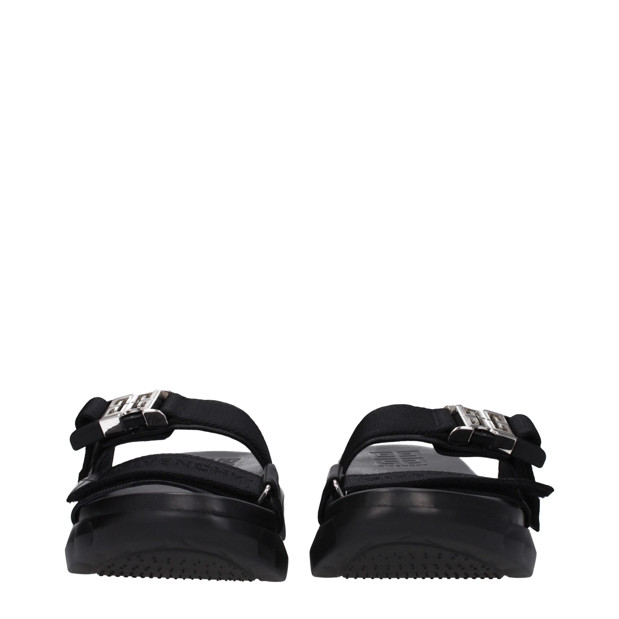 Givenchy Schwarze Stoffslipper Sandalen