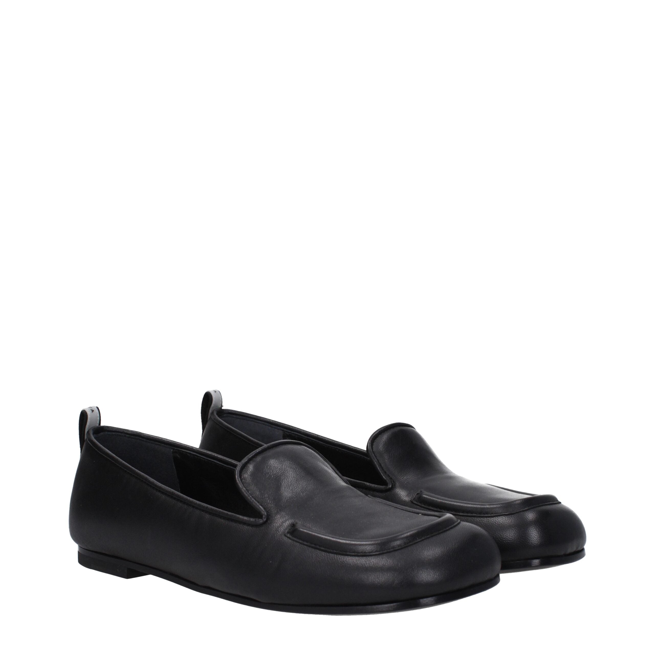Premiata Schwarze Leder Slipper