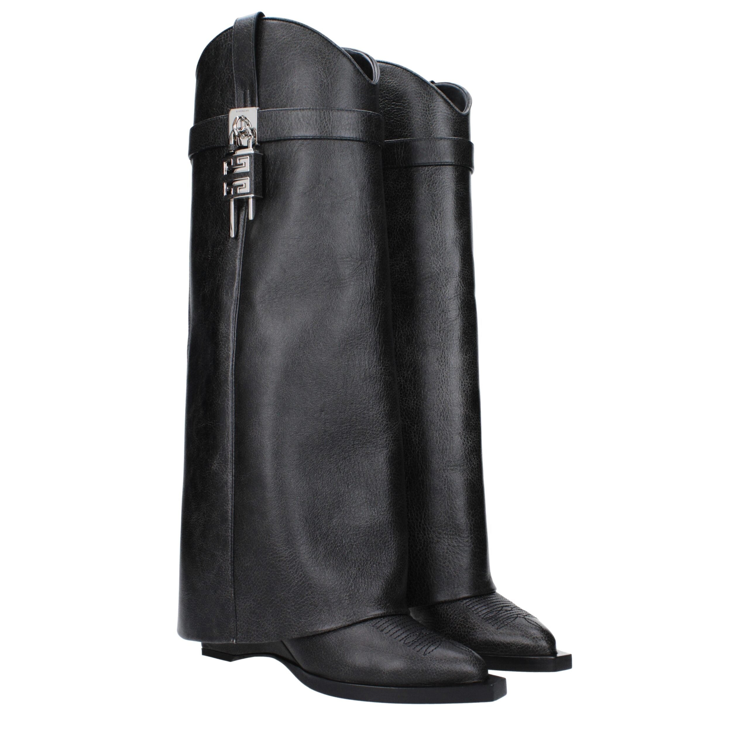 Givenchy Schwarze Lederstiefel