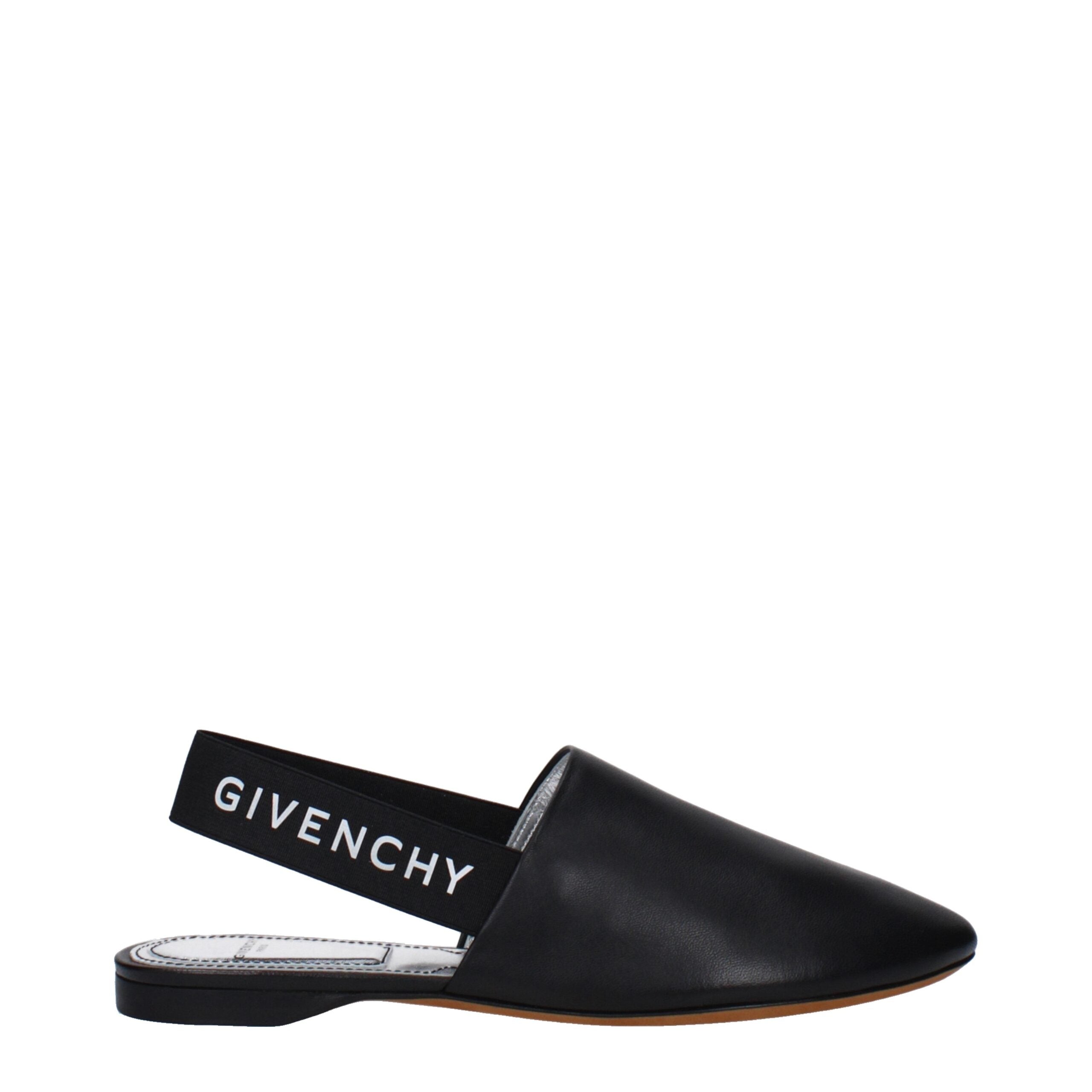 Givenchy Schwarze Leder Pantoletten