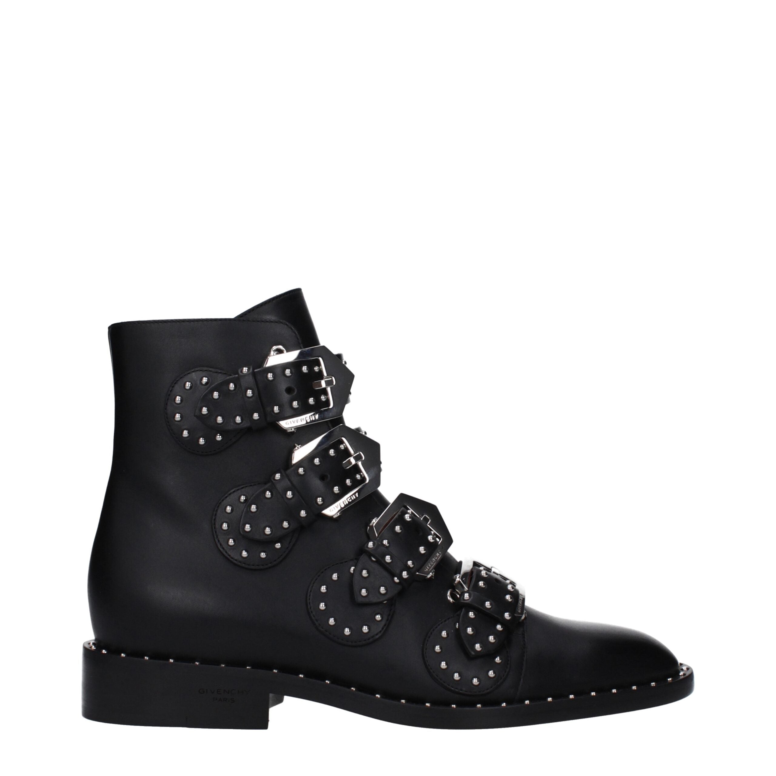 Givenchy Schwarze Lederstiefeletten