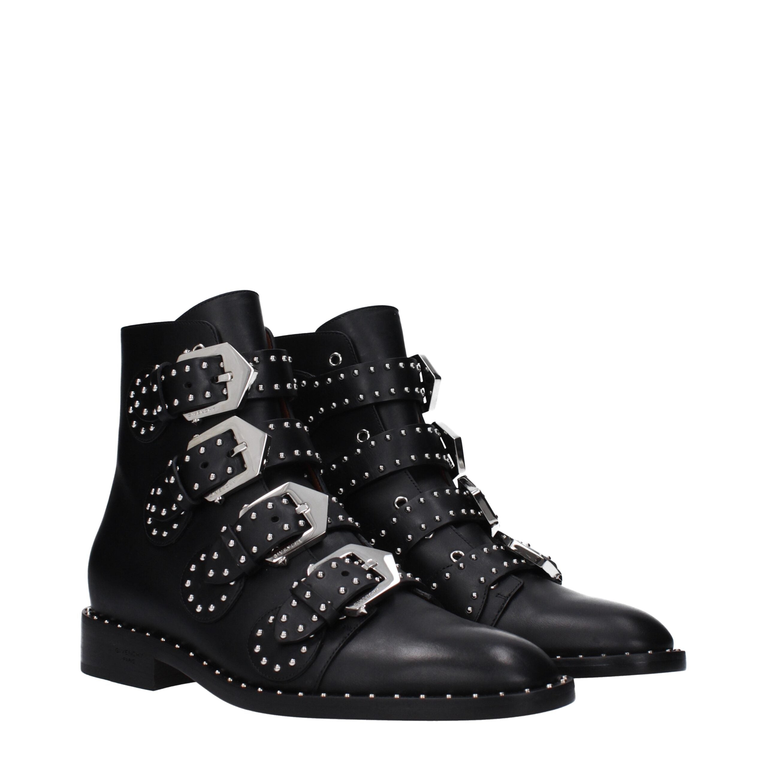 Givenchy Schwarze Lederstiefeletten