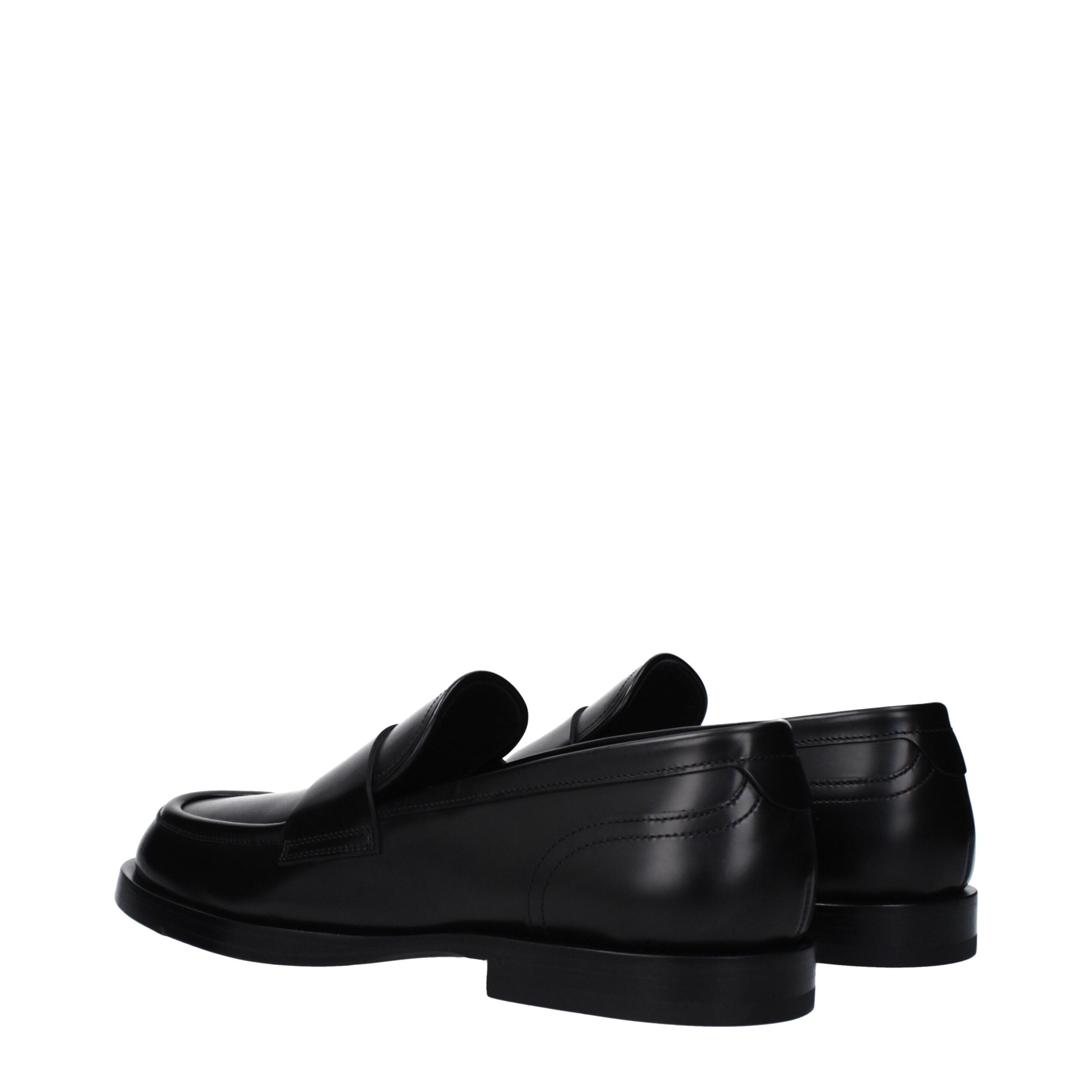 Dolce & Gabbana Schwarze Leder Slipper