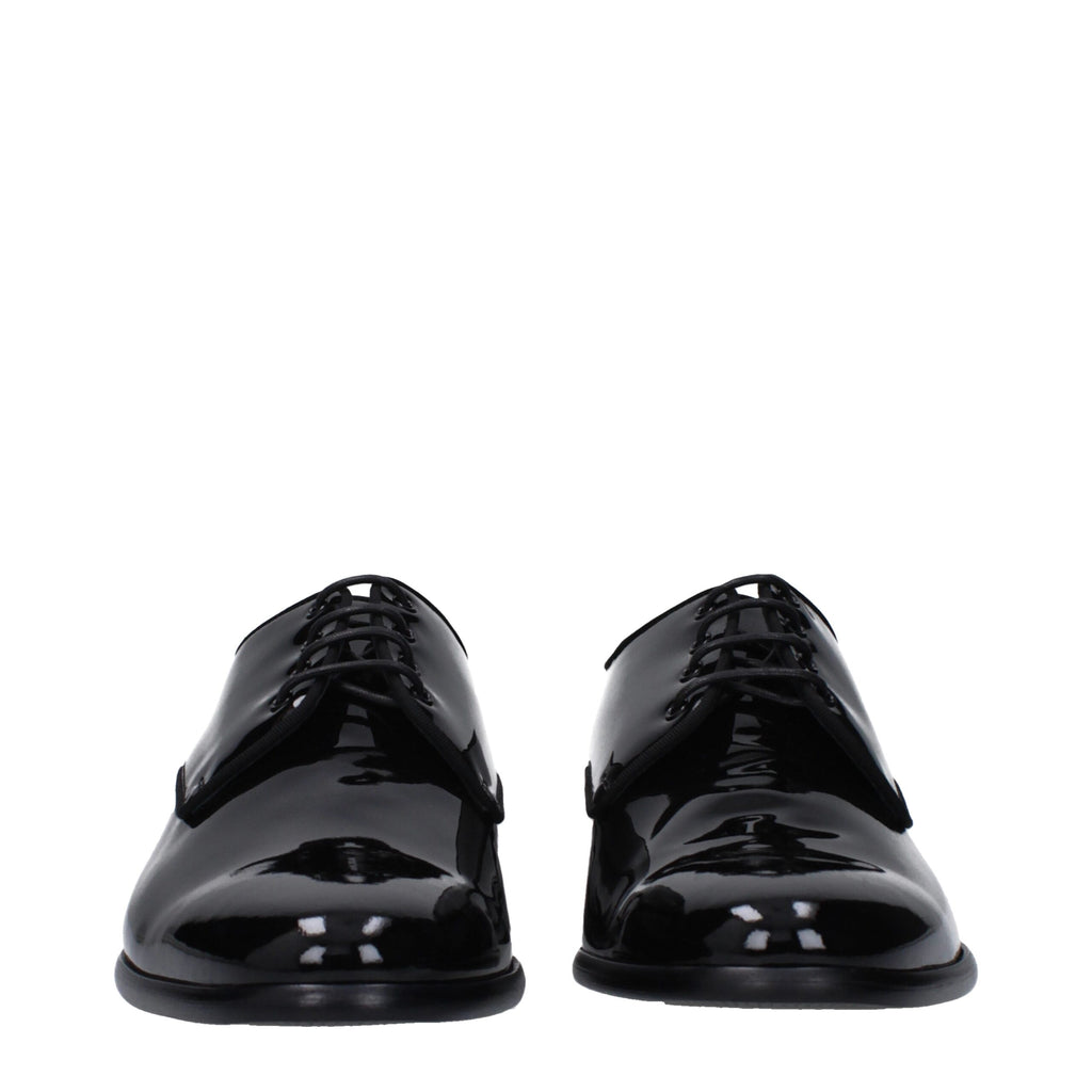Dolce & Gabbana Schwarze Leder Oxfords und Derbies