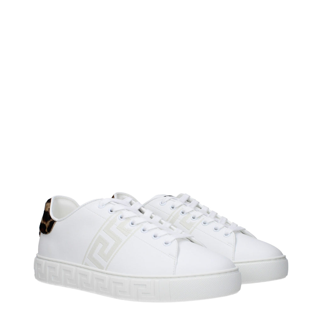 Versace Weiße Leder-Low Tops