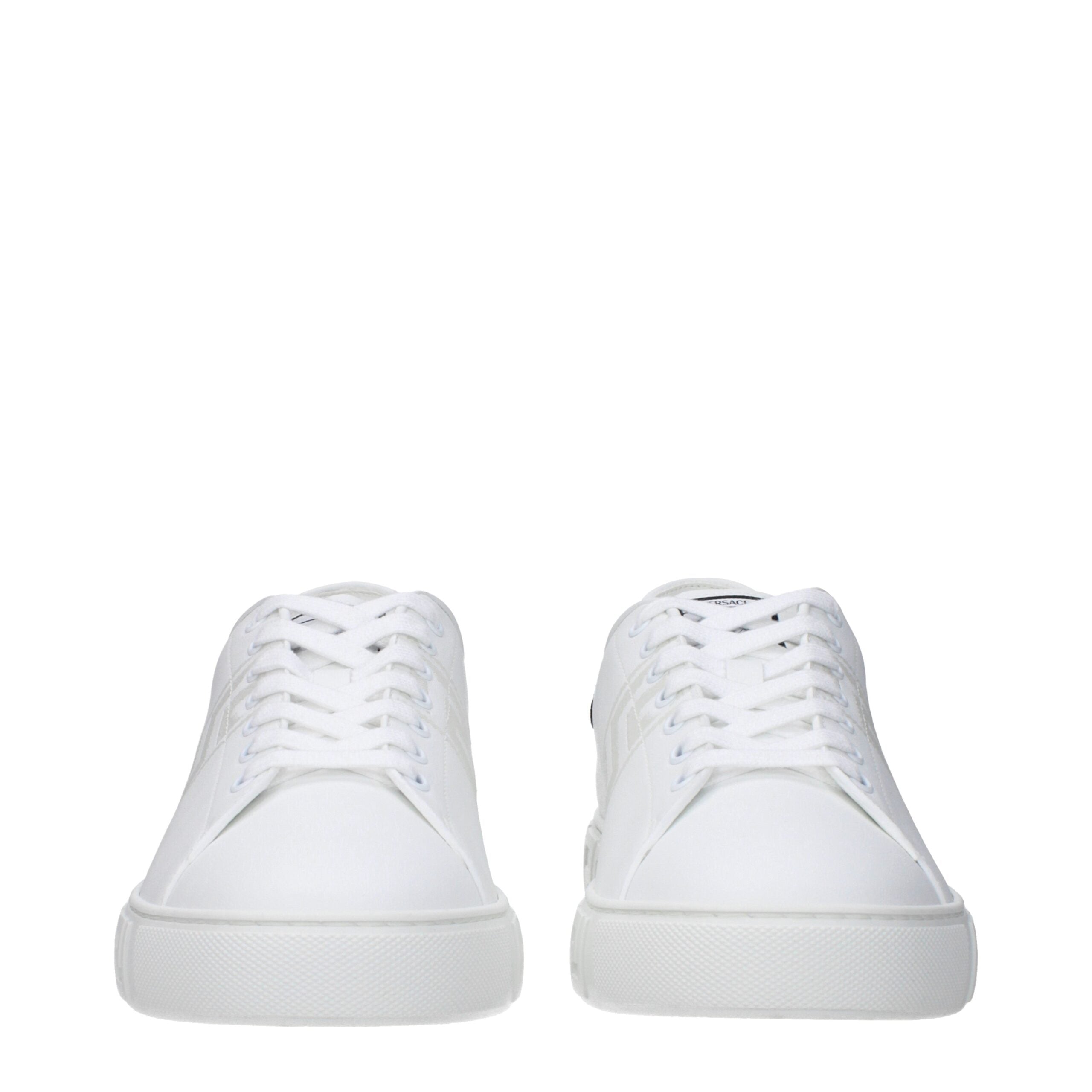 Versace Weiße Leder-Low Tops