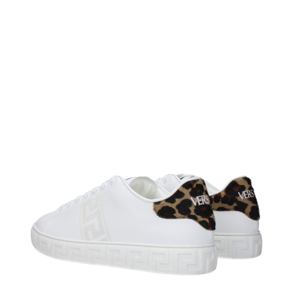 Versace Weiße Leder-Low Tops
