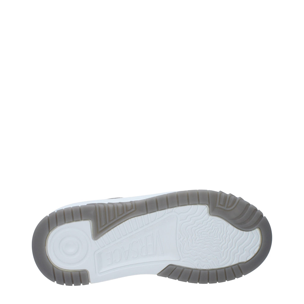 Versace Chunky Sneakers aus weißem Leder