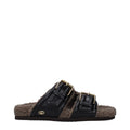 Valentino Garavani Black Leather Slippers