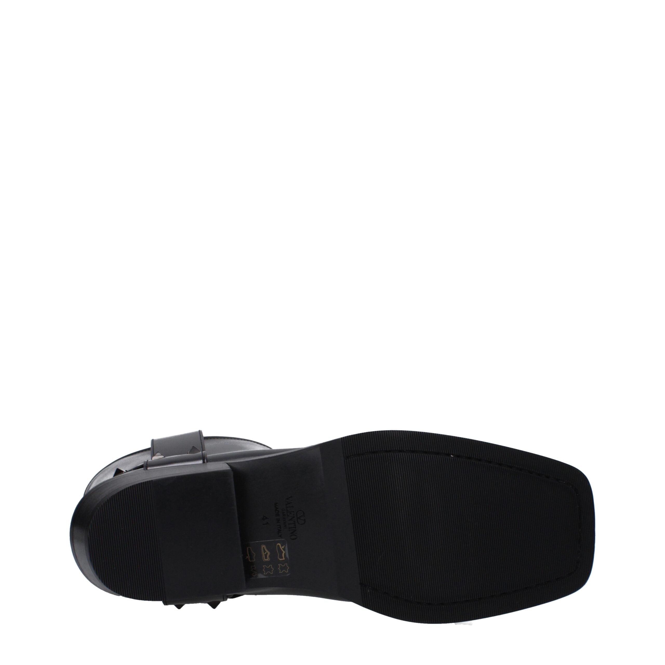 Valentino Garavani Schwarze Lederstiefeletten