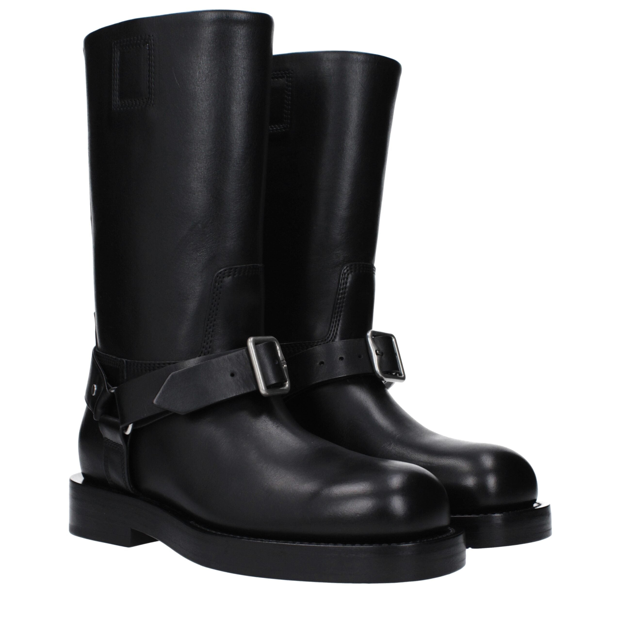 Burberry Schwarze Lederstiefel