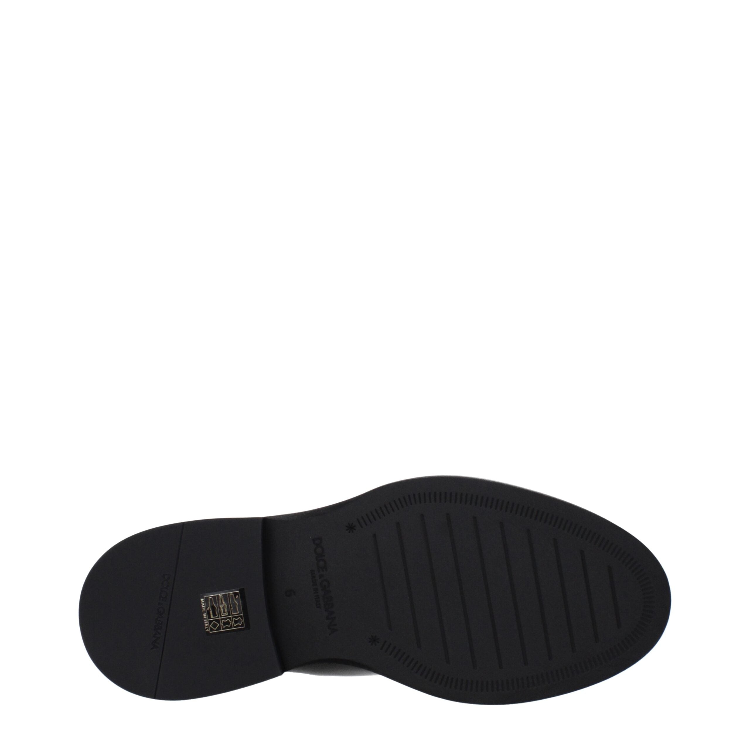 Dolce & Gabbana Schwarze Lederstiefeletten