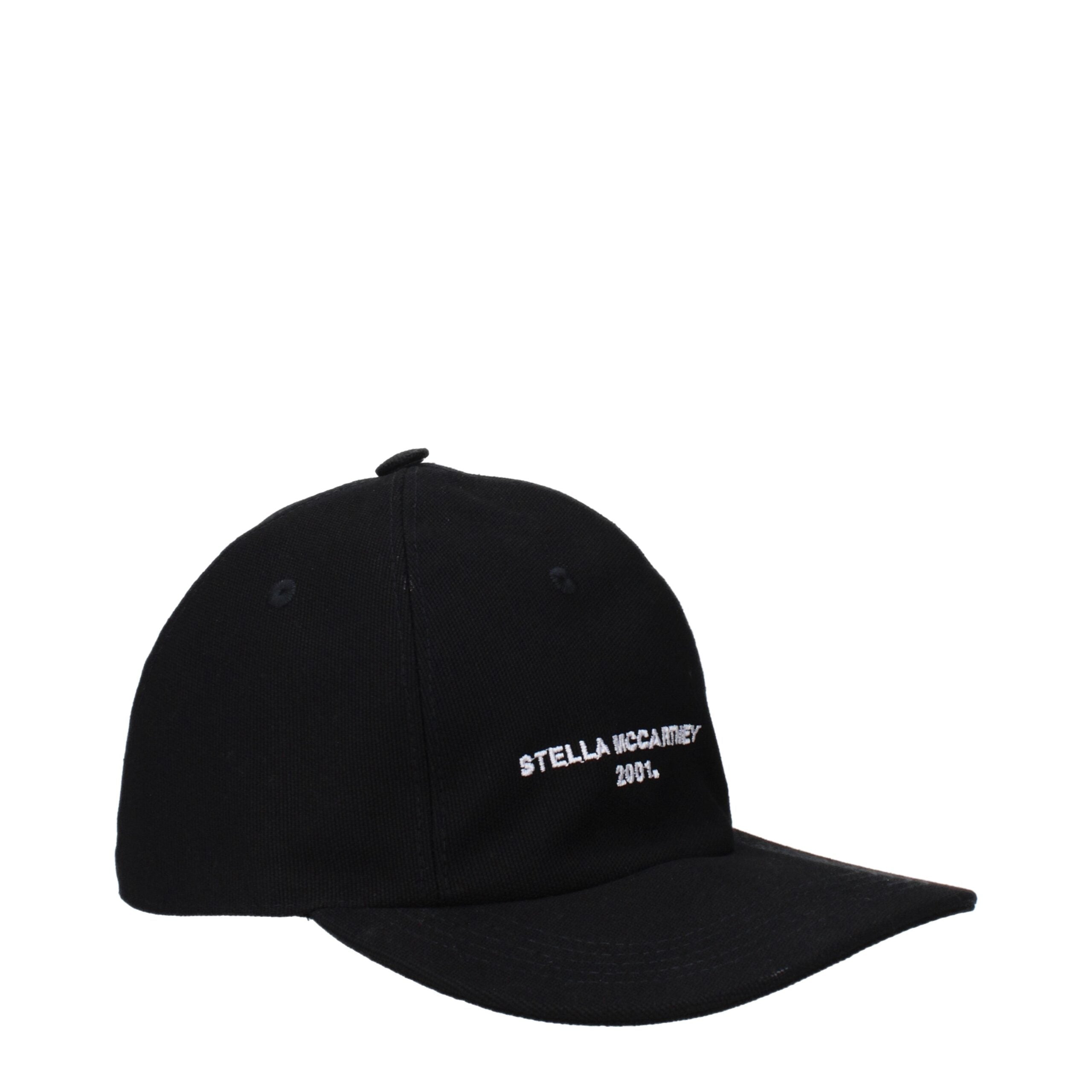 Stella McCartney Schwarze Baumwoll-Kappe (Baseball-Mütze)