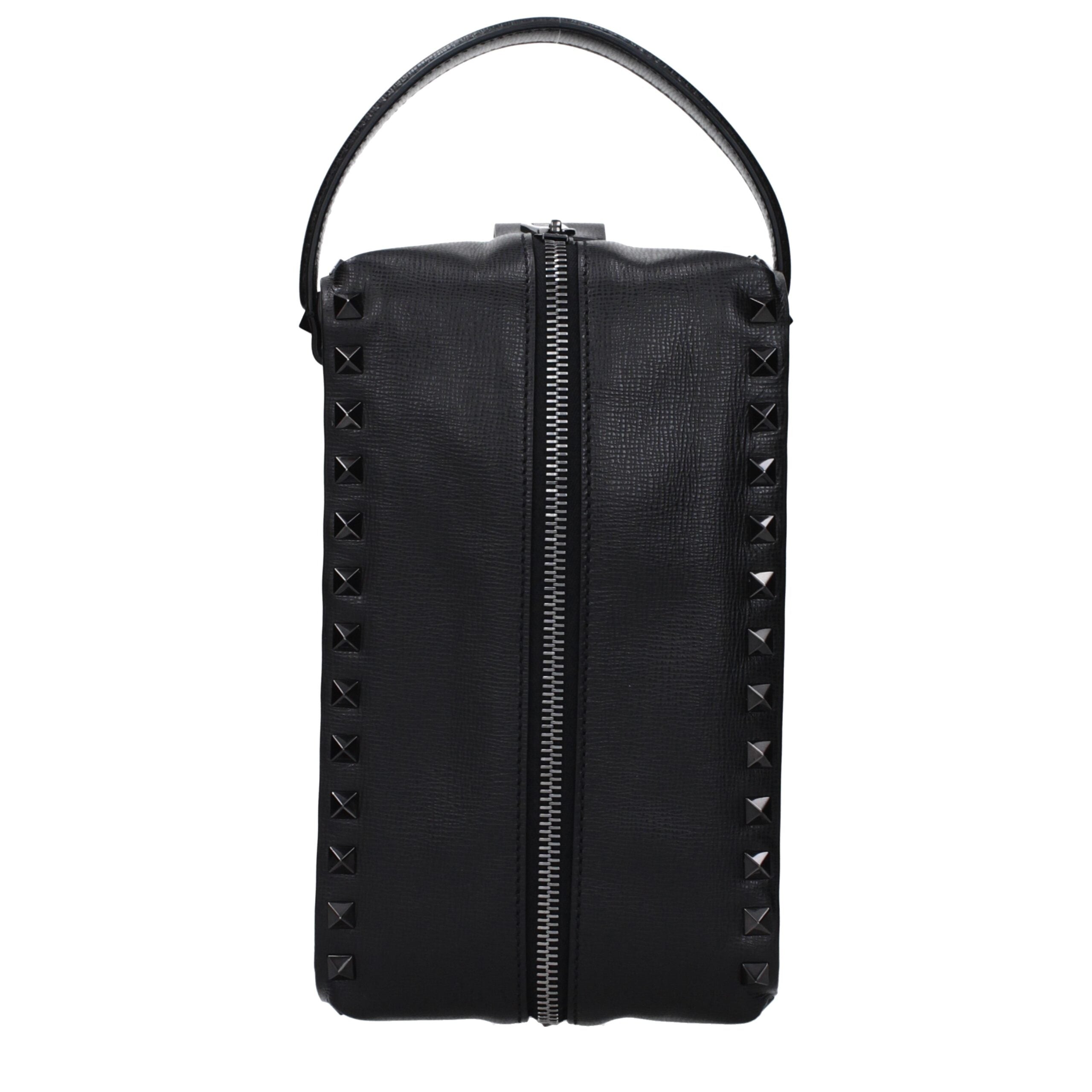 Valentino Garavani Schwarze Leder Clutch Bags