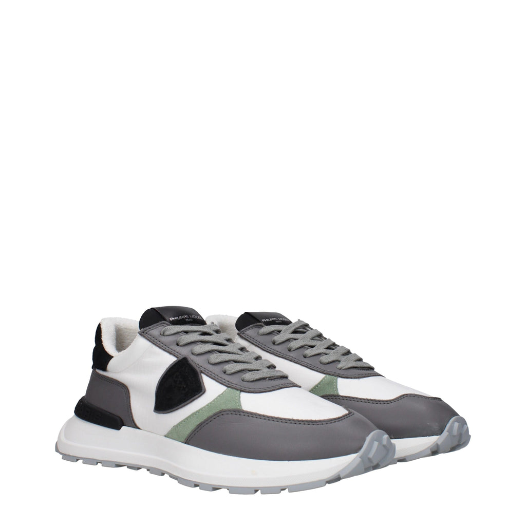 Philippe Model Weißer Stoff Sportliche Turnschuhe