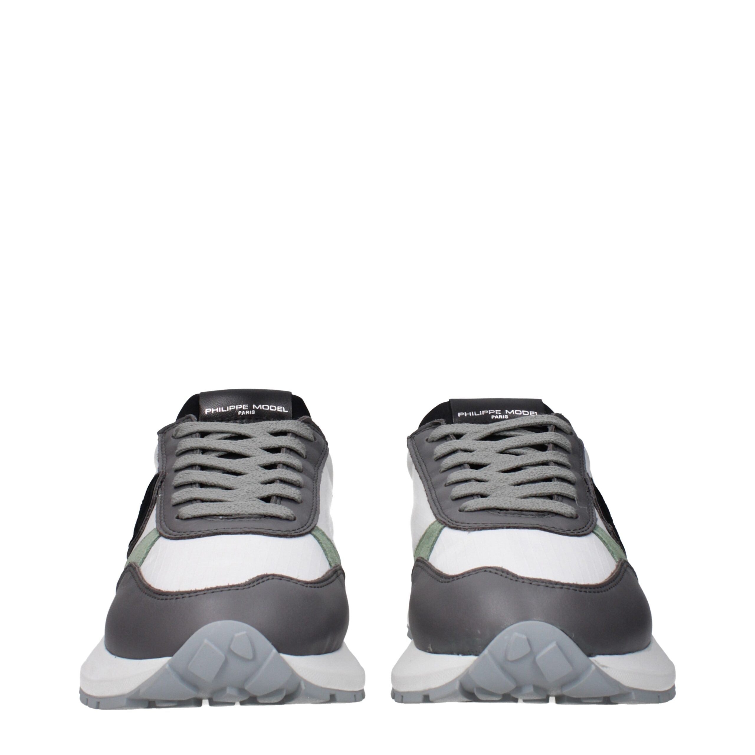 Philippe Model Weißer Stoff Sportliche Turnschuhe