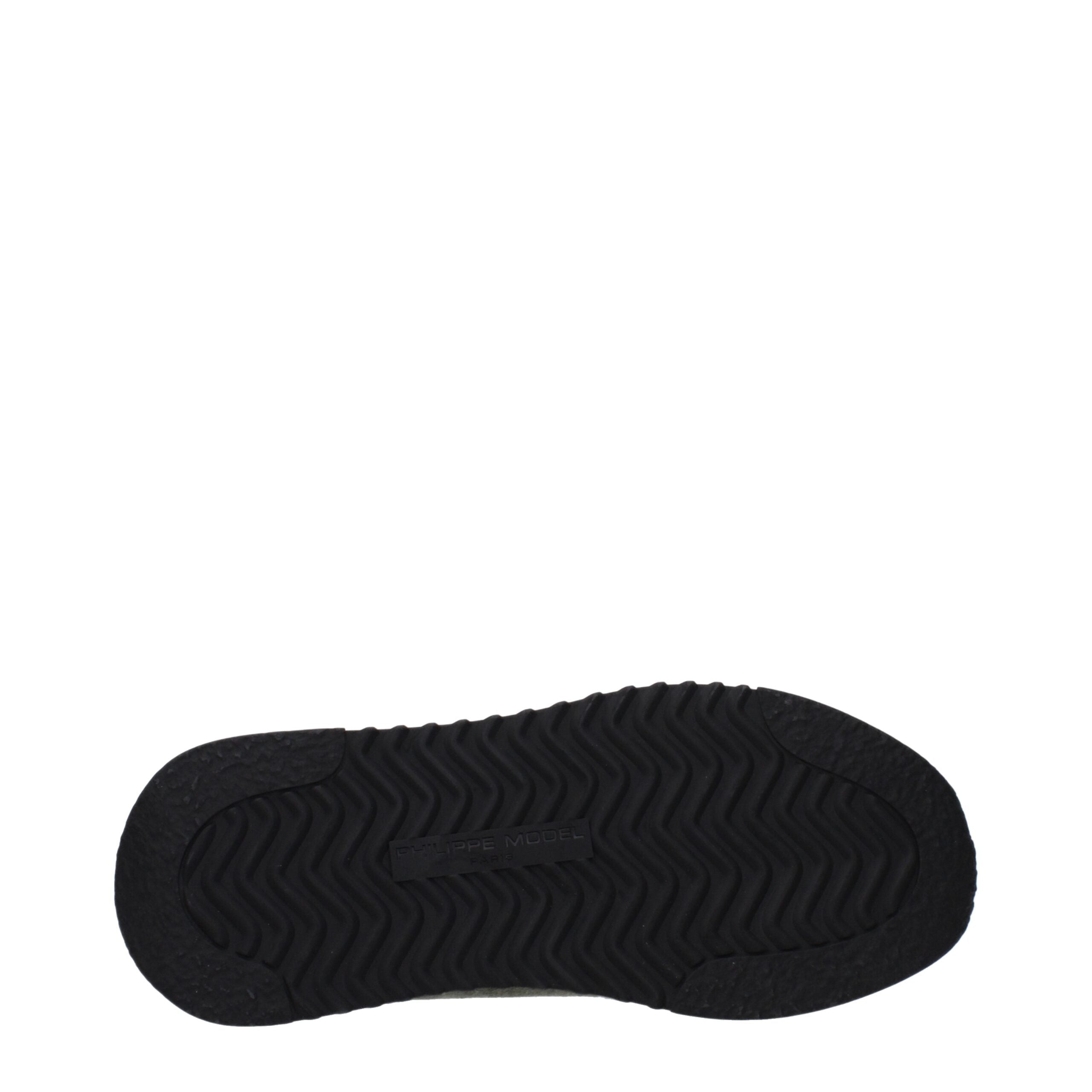 Philippe Model Grünes Leder Sportliche Turnschuhe