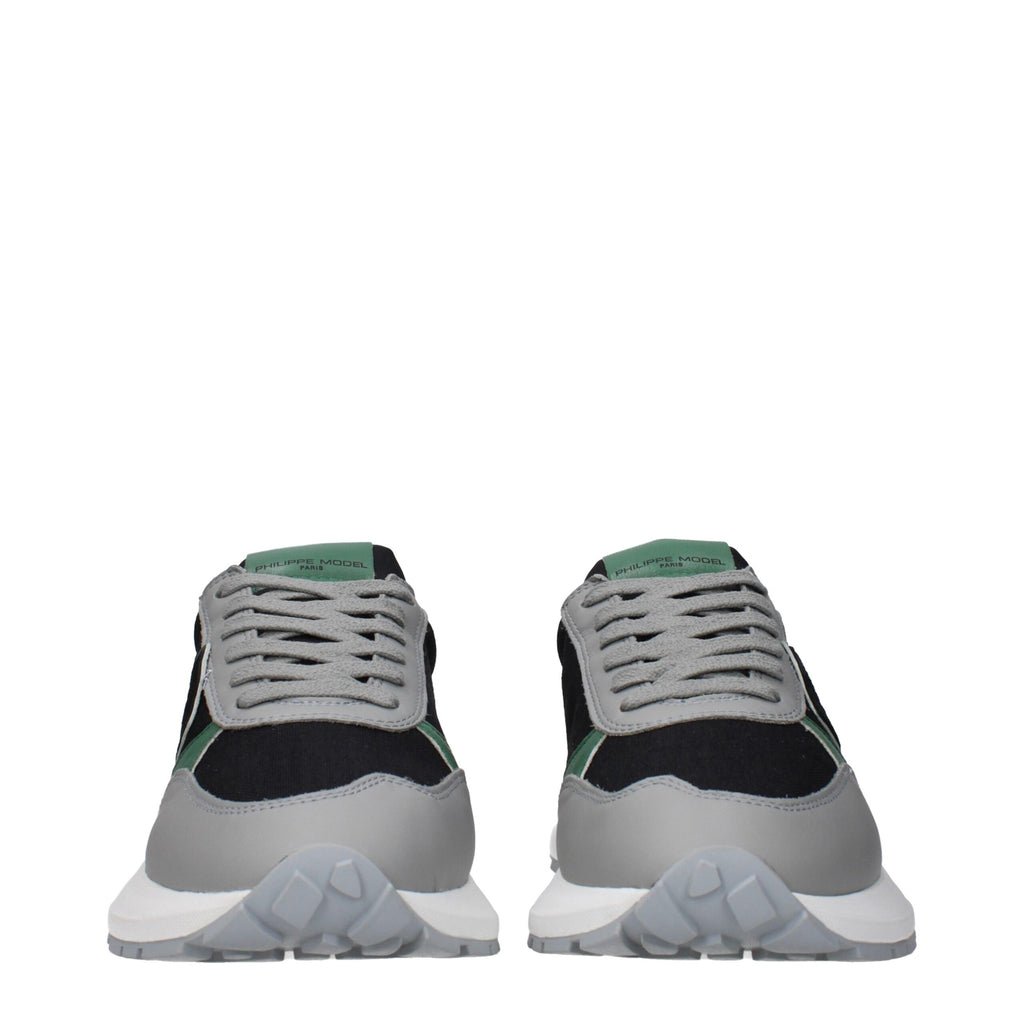 Philippe Model Schwarzer Stoff Sportliche Turnschuhe