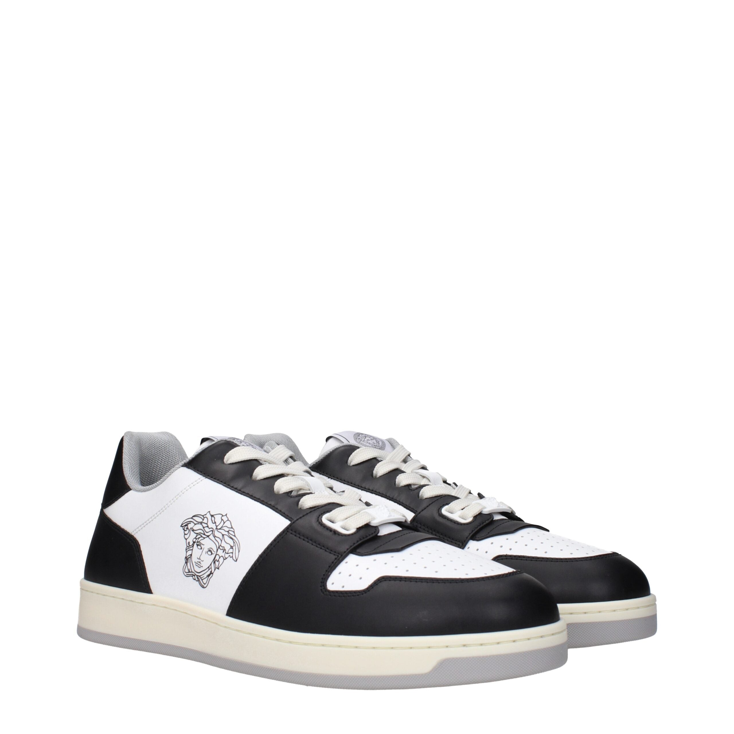 Versace Weiße Leder-Low Tops