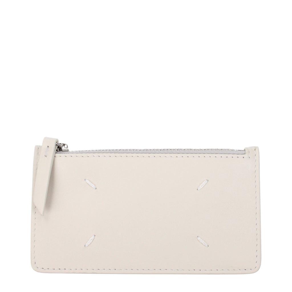 Maison Margiela Beige Leder-Geldbörse