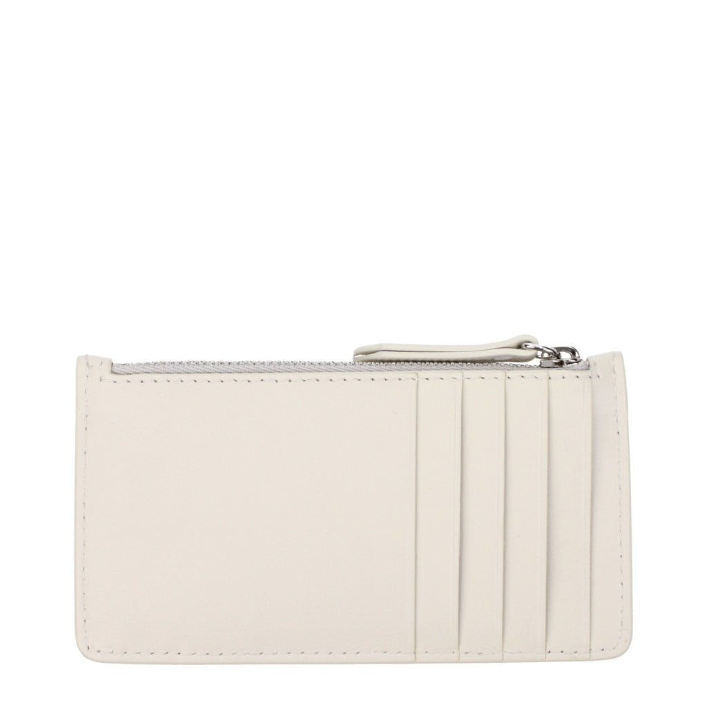 Maison Margiela Beige Leder-Geldbörse
