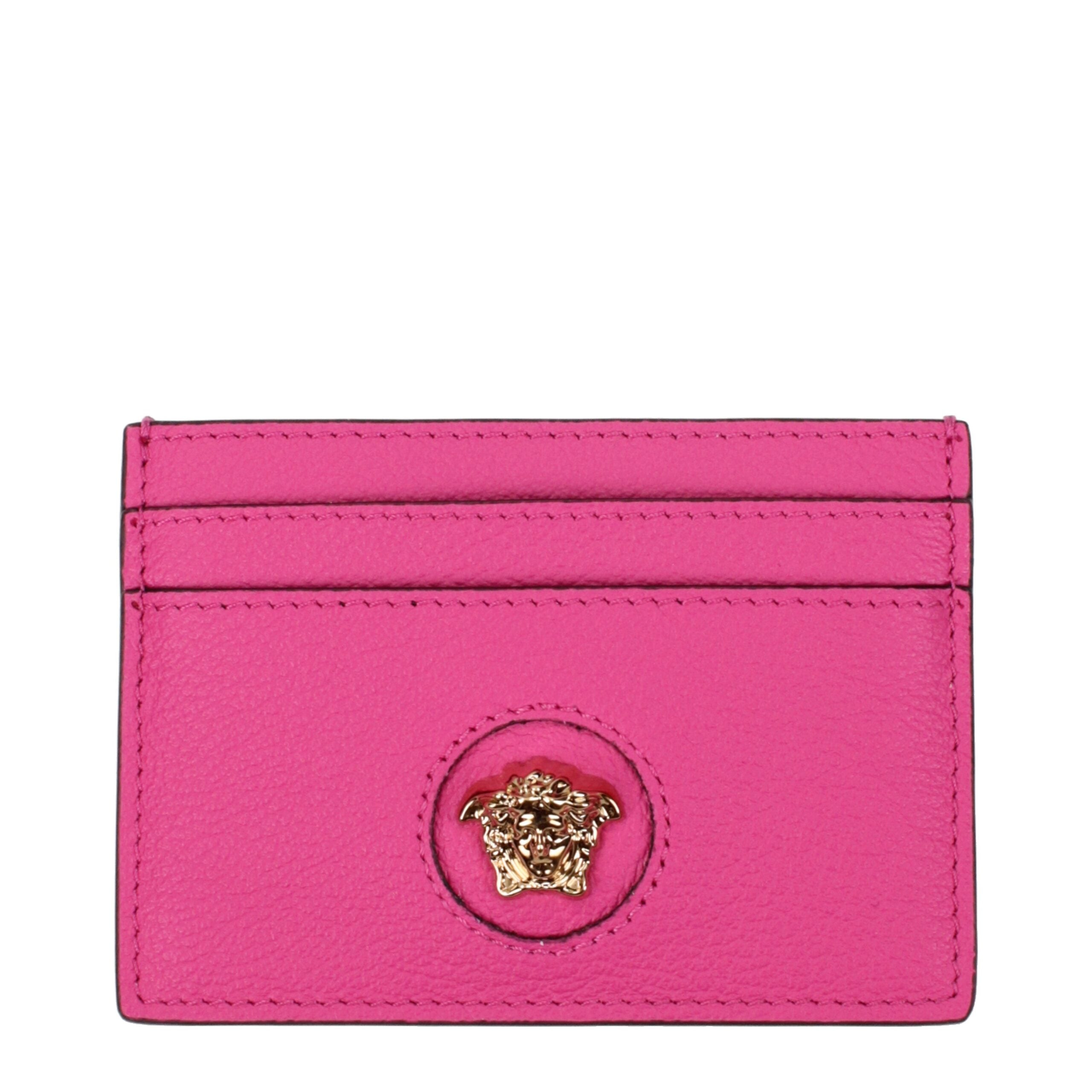 Versace Rosa Leder-Kartenhalter