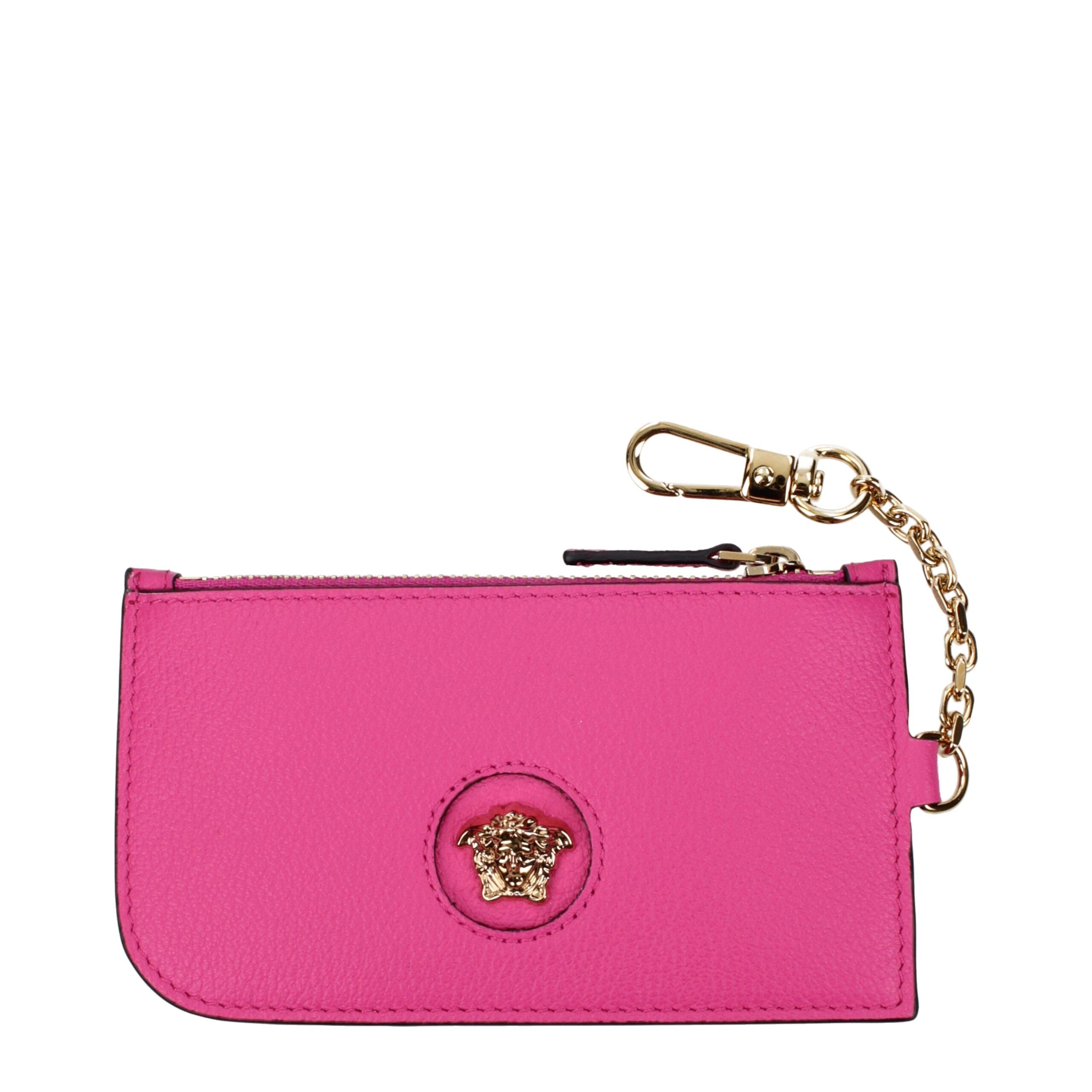 Versace Rosa Leder Geldbörsen