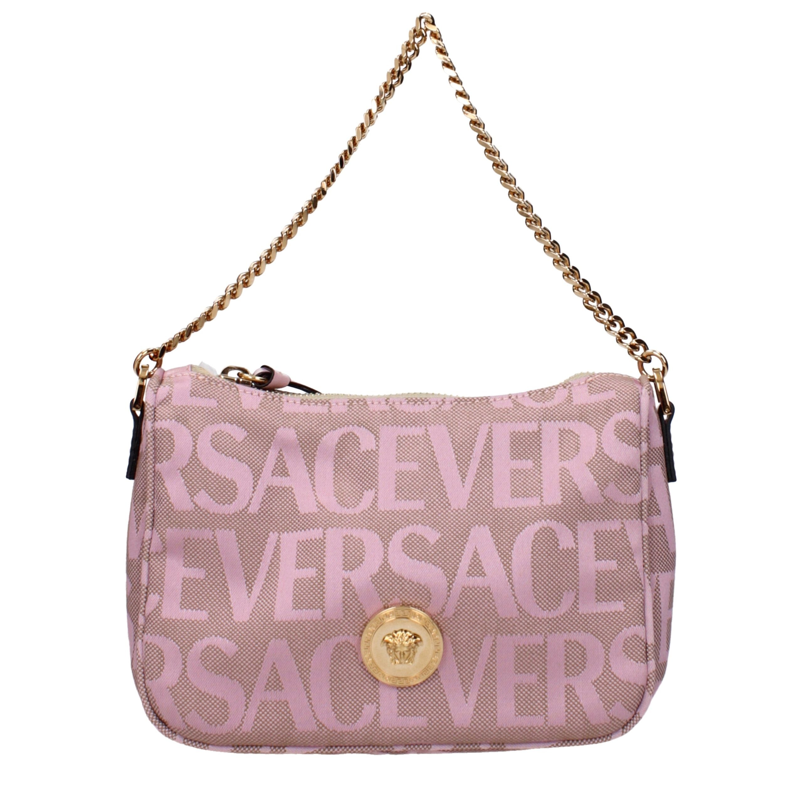 Versace Rosa Stoffhandtaschen