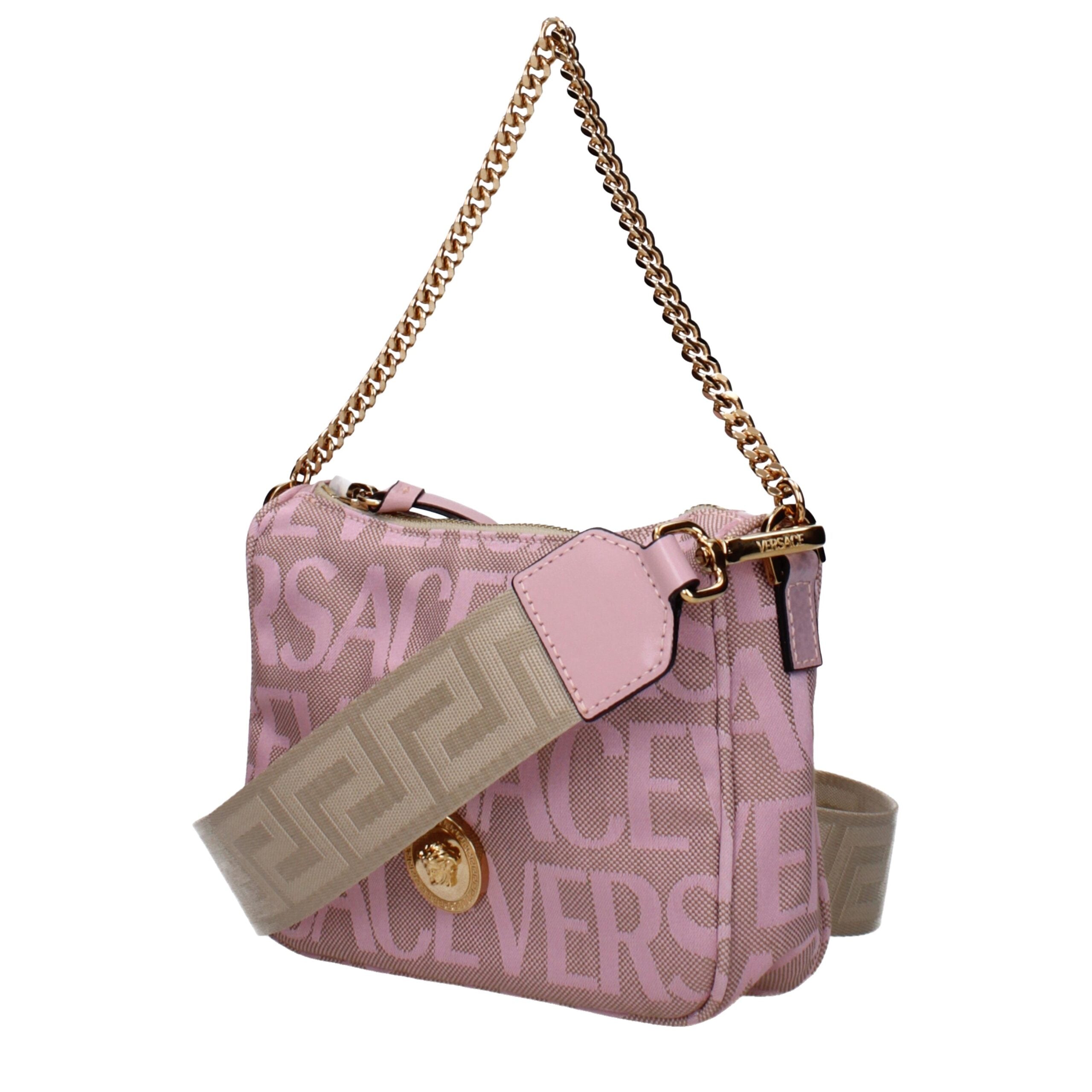 Versace Rosa Stoffhandtaschen