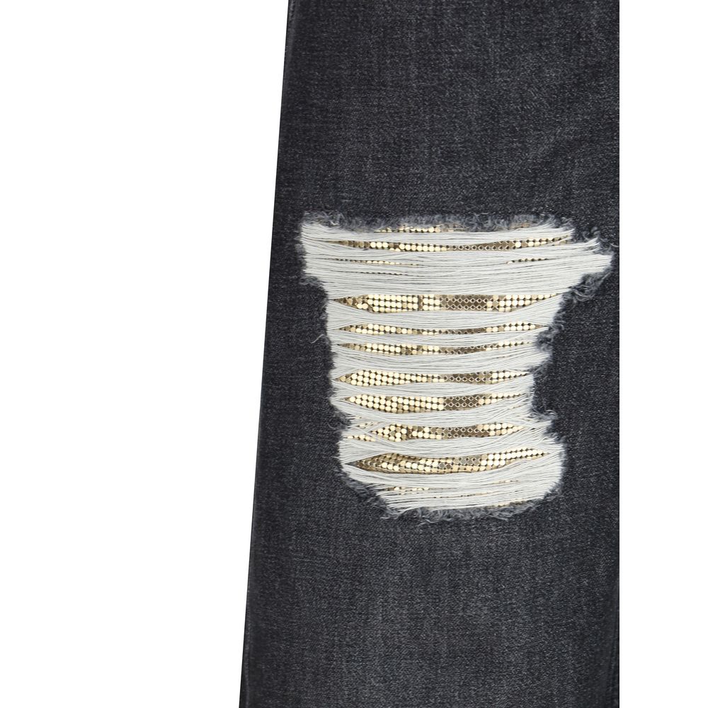 Versace Cut-Out-Detail Jeans