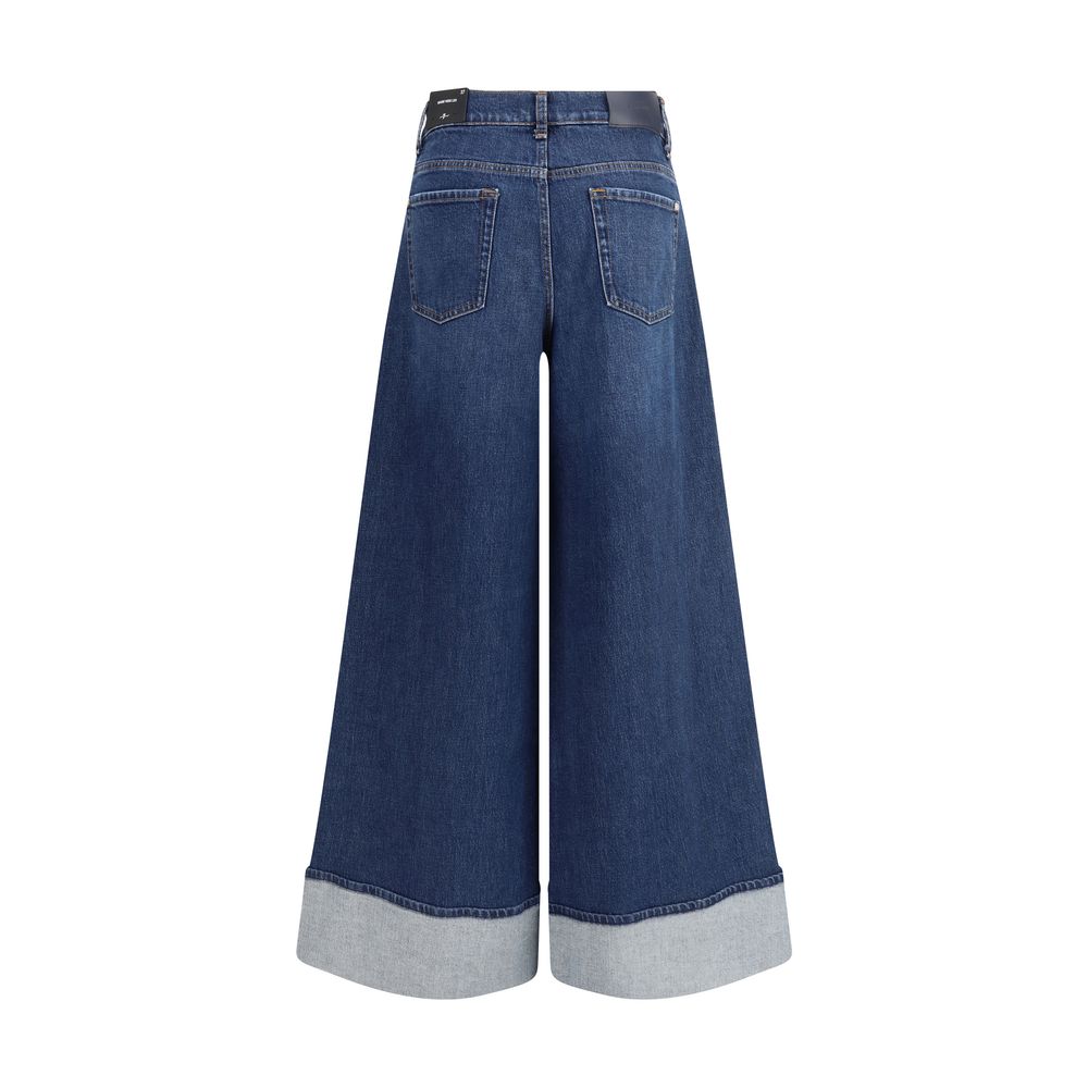 7FOR Blaue Baumwoll-Jeans aus Denim