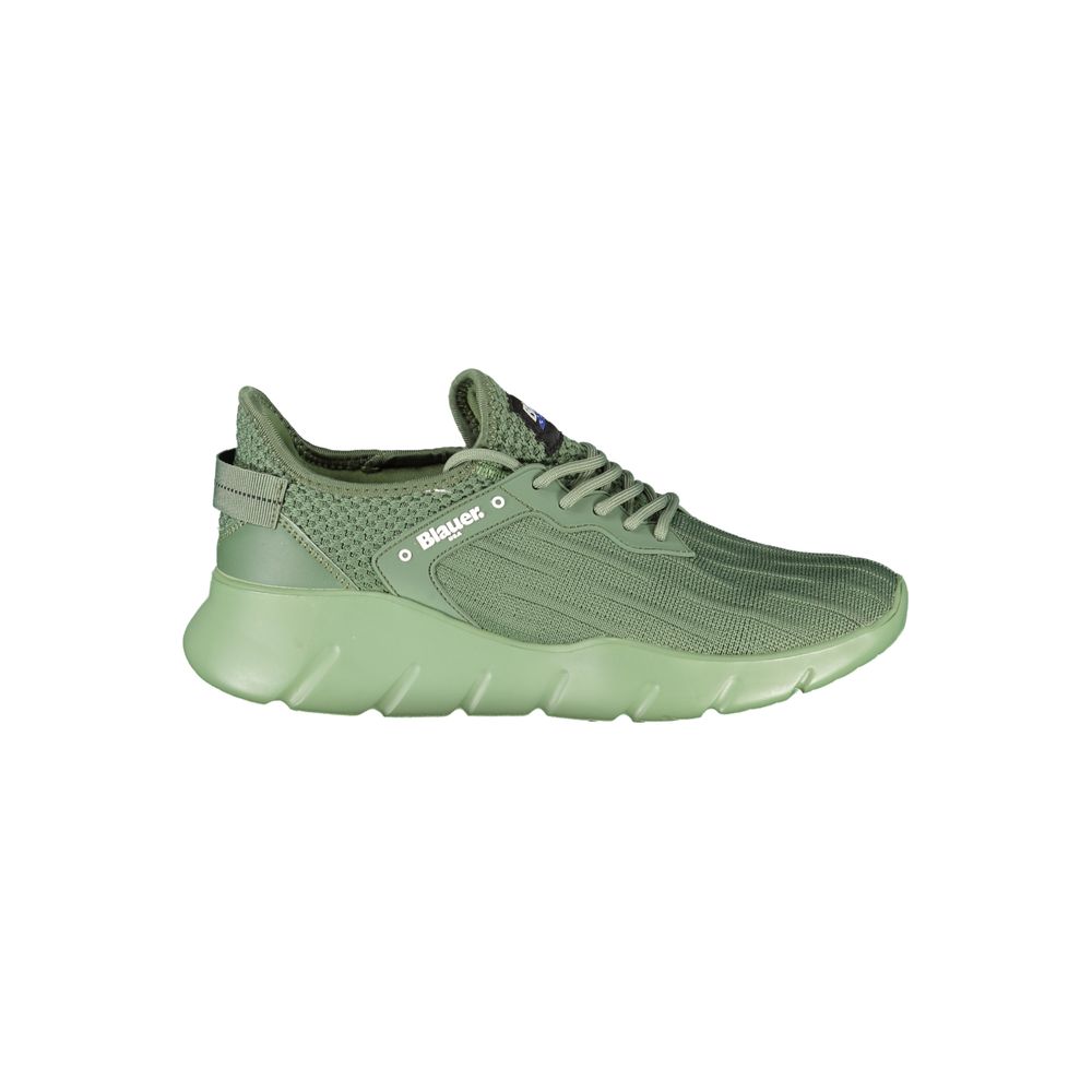 Blauer Grüner Polyester Herren Sneaker