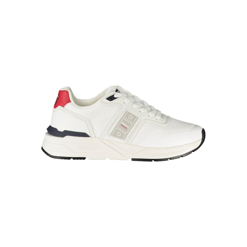 Blauer Weiß Polyester Männer Sneaker