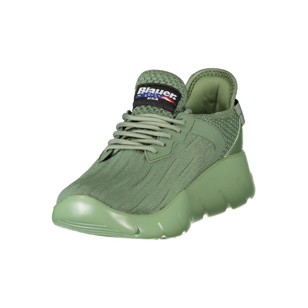 Blauer Grüner Polyester Herren Sneaker