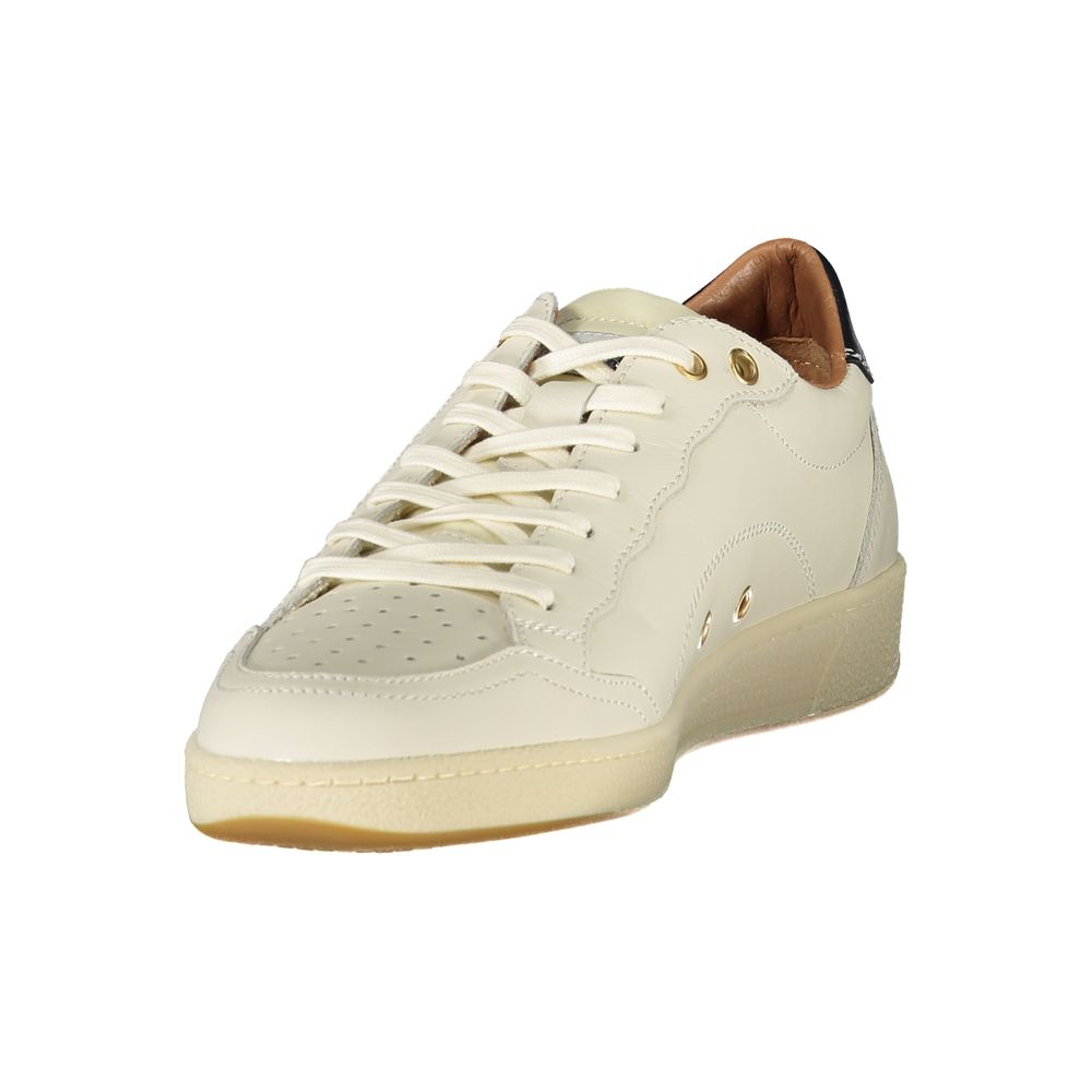 Blauer Weißes Leder Herren Sneaker