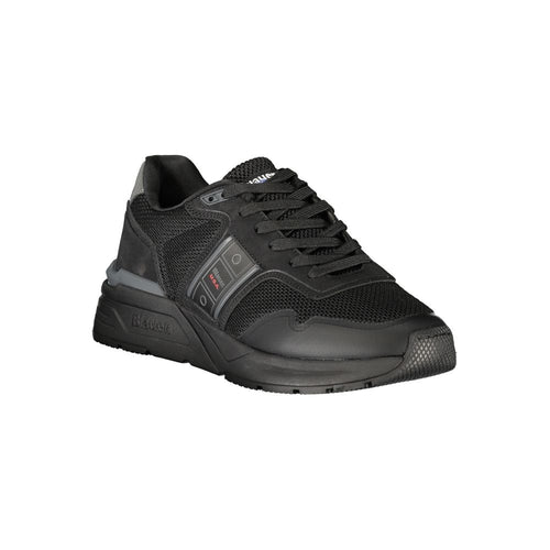Blauer Schwarzer Polyester Herren-Sneaker