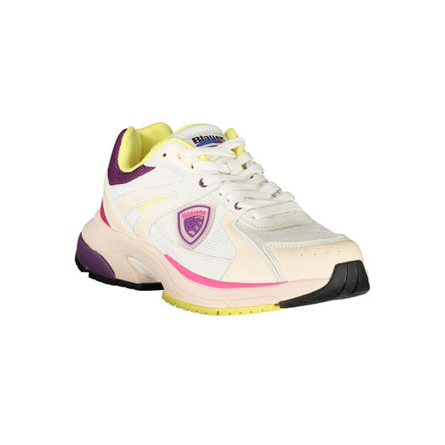 Blauer Weißer Polyester Damen-Sneaker
