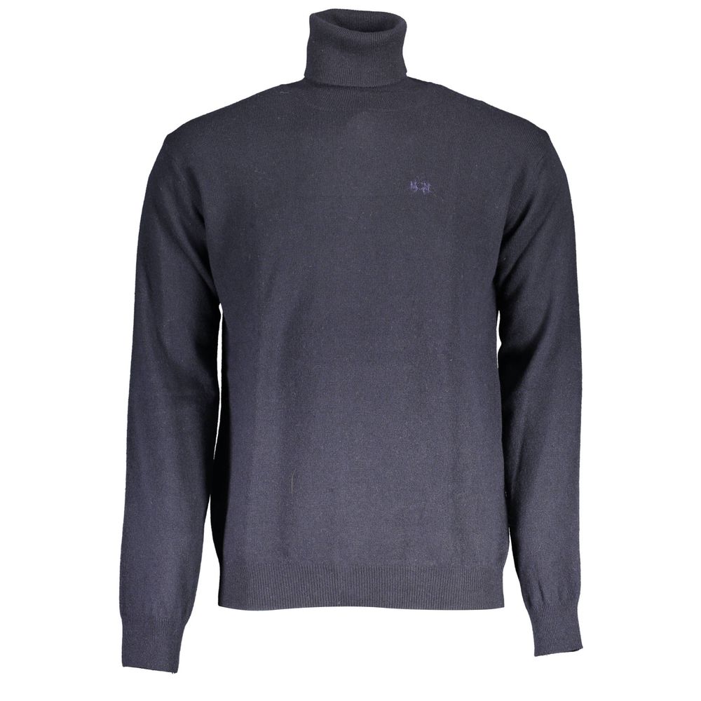 La Martina Blauer Pullover aus Wolle