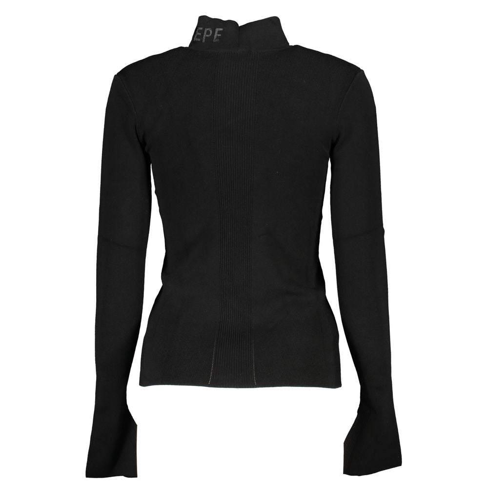 Patrizia Pepe Schwarzer Baumwollpullover