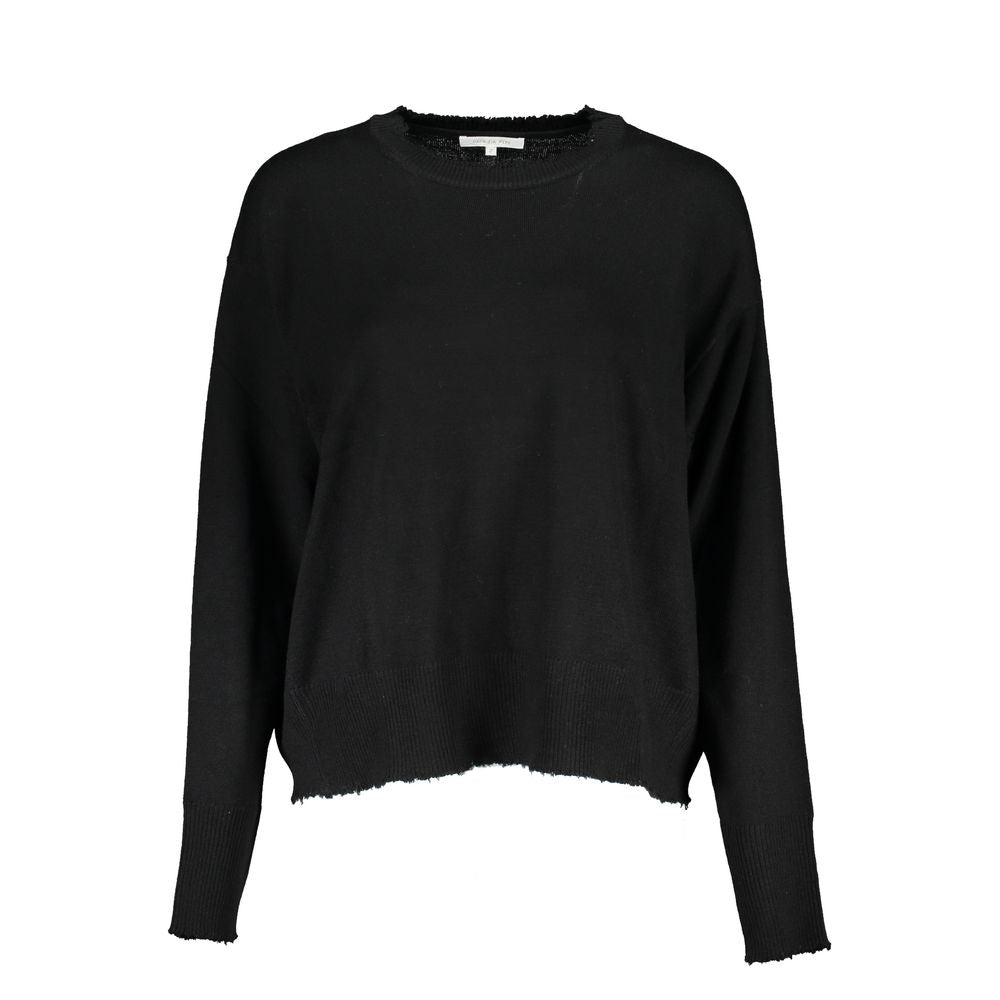 Patrizia Pepe Schwarzer Stoffpullover