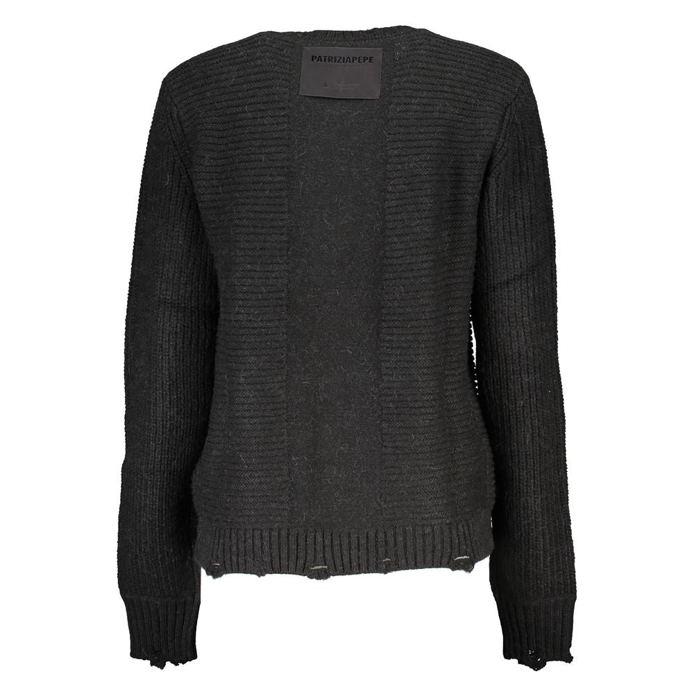 Patrizia Pepe Schwarzer Stoffpullover