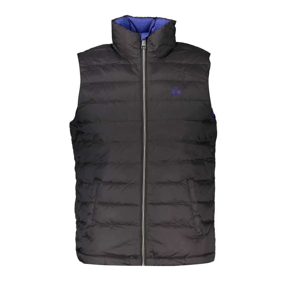 La Martina Schwarze Polyamid-Jacke für Männer