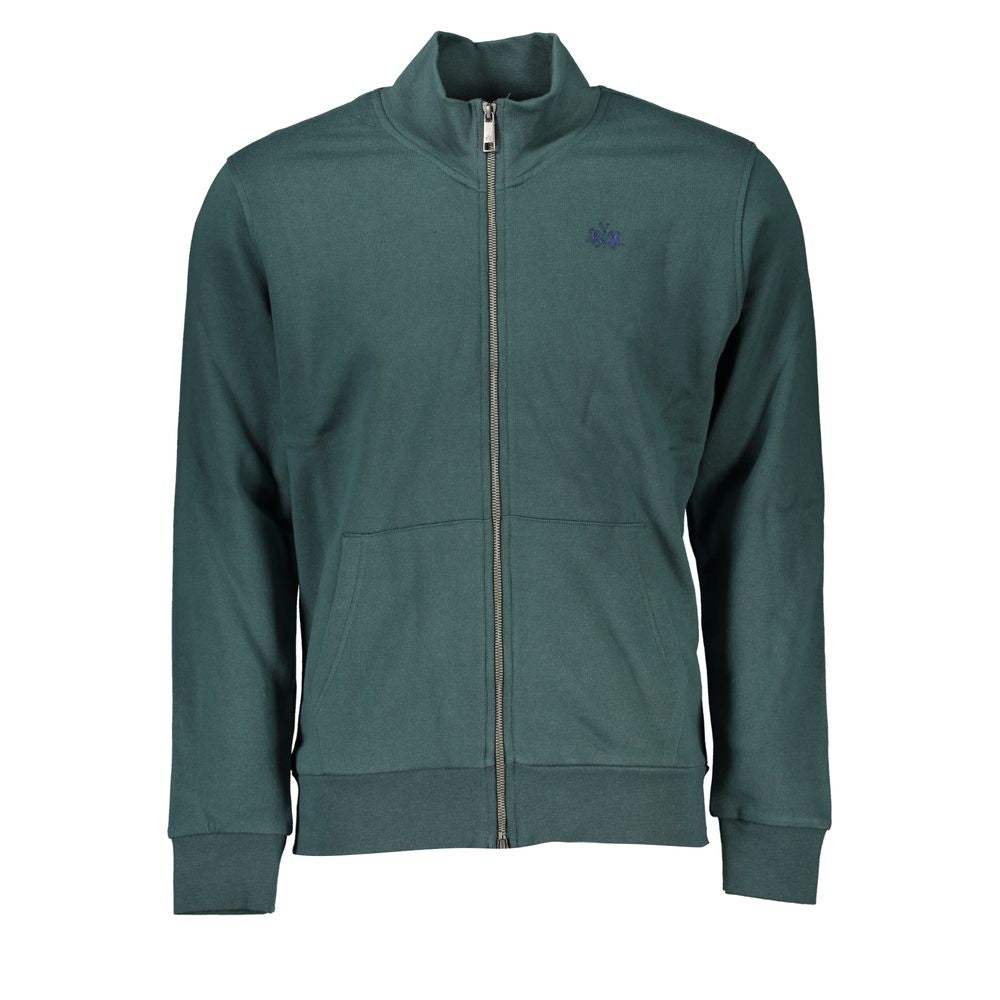 La Martina Grüner Baumwollpullover für Männer