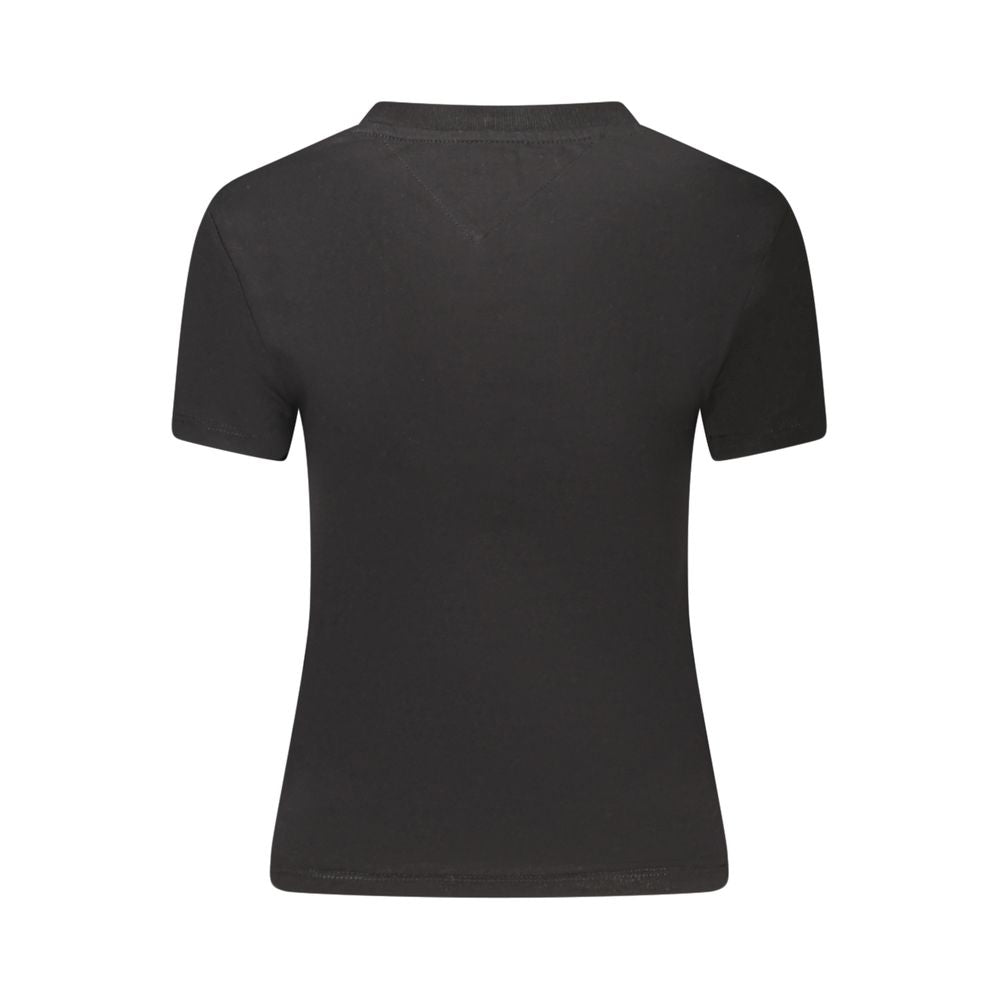 Tommy Hilfiger Schwarzes Baumwoll-T-Shirt für Frauen